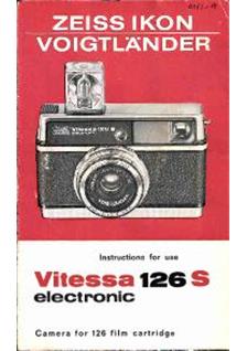 Zeiss Ikon Vitessa 126 manual. Camera Instructions.